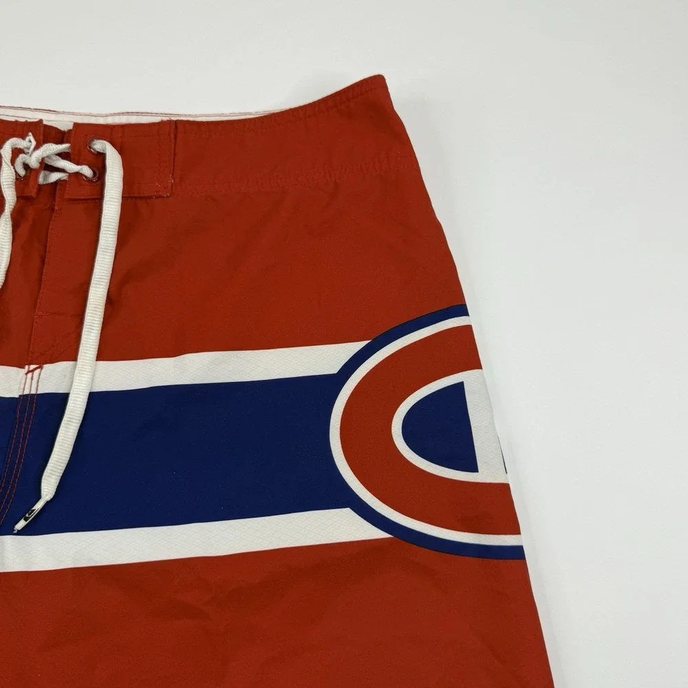 Quiksilver NHL Montreal Canadians Swim Trunks Board Shorts Size 34 11